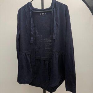 Loft Navy Blue Cotton Cardigan